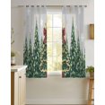 thumbnail image 4 of Grey Christmas Sheer Curtains 39 Inch Length 2 Panels Set for Living Room/Bedroom, Snowflake Xmas Christmas Tree Kitchen Curtains Grommet Semi-Sheer Curtains Drapes Window Treatments 27.5"x39"x2, 4 of 7