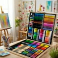 thumbnail image 4 of KINSPORY 260 Pack Drawing Painting Colouring Art Set, Deluxe Wooden Art Supplies Crafts, Gift for Artist Beginners Kids Girls Boys, 4 of 7