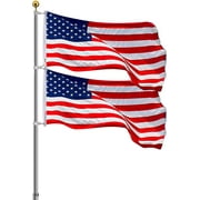 VIVOHOME 30 ft Telescoping Flag Pole Kit, Flagpole with 3x5 Polyester American Flag and Golden Ball