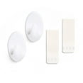thumbnail image 4 of Hyper Tough Medium Removable Self-Adhesive Hook, Oval Plastic Hooks for Hanging Towels and Jackets, with 2 Strips, 2 lbs Capacity, White, 2 Pc, 4 of 7
