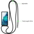 thumbnail image 2 of Crossbody Case for Samsung Galaxy S20 FE 5G with Lanyard Strap Adjustable Rope Liquid Silicone Soft Cover Black, 2 of 8