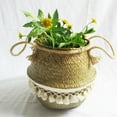 thumbnail image 4 of Double-layer tassel storage basket with twine, 4 of 10