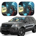 thumbnail image 2 of Daiia Underwater Office Diver 2PCS Car Windshield Sun Shade, Foldable Sun Shield for Car Front Window, Auto Sun Blocker Visor Protector Universal for Truck SUV Pickup-Large, 2 of 7