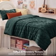 thumbnail image 4 of U by Bedsure Tufted Boho Twin XL Comforter Set, 2 Pieces Farmhouse Shabby Chic Embroidery Bedding Set, Soft Jacquard Mallard Green Comforter for All Seasons, Twin, 4 of 10