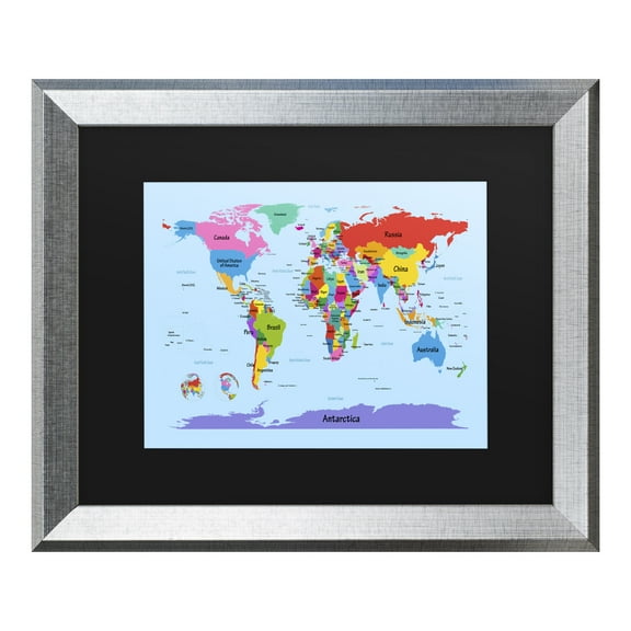 Trademark Fine Art 'Childrens World Map' Canvas Art by Michael Tompsett