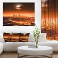 thumbnail image 1 of Impression sur Toile Pleine Lune sur Los Angeles - Paysage Urbain, 1 of 3