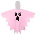 thumbnail image 6 of Yuncity Halloween Kids Cape Ghost Face Hooded Sleeveless Cloak Casual Soft Loose Fit Fall Winter Poncho Holiday Party Cosplay Clothes Pink, 6 of 6