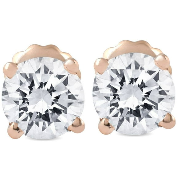 Pompeii 1 Ct TDW Round Cut 14K White Gold Diamond Studs Earrings (K-L,I2-I3)