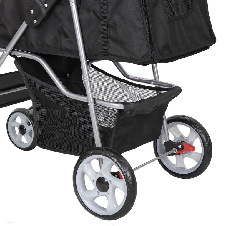 ZenStyle Foldable Dog Stroller with Detachable Carrier, Black photo 2