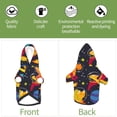 thumbnail image 6 of Fotbe Dinosaurs in Space Print Small Dog Sweater Hoodies Pet Grey Hooded Soft Fleece Sweatshirts with Pocket Fall Winter Puppy Cat Sweaters Warm Clothes-Medium, 6 of 7