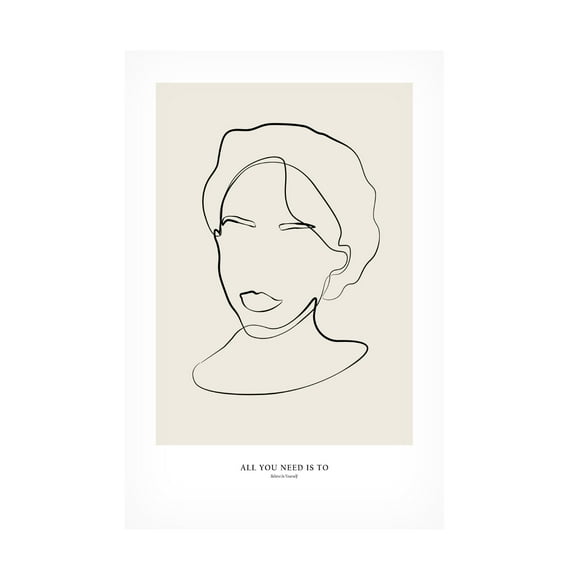 Trademark Fine Art NKTN Modern female line art Canvas Wall Art