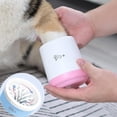thumbnail image 4 of Vaso para lavar las patas de mascotas, vaso limpiador de patas de perro, vaso limpiador de patas de silicona portátil, taza limpiadora de patas para cachorros, rosa M, 4 of 4