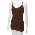 thumbnail image 4 of Bozzolo Women Junior & Plus Adjustable Spaghetti Strap Lace Trim Tunic Tank Top Camisoles, 4 of 5