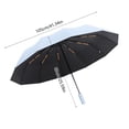 thumbnail image 3 of Paraguas automático plegable de plástico negro para exteriores, ideal para protegerse del sol y la lluvia. Paraguas de poliéster., 3 of 6