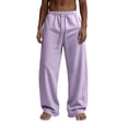 thumbnail image 2 of Mens Sweatpants Casual Wide Leg Elastic Waist Joggers For Men Loose Fit Athletic Drawstring Straight Leg Swaet Pants, 2 of 4