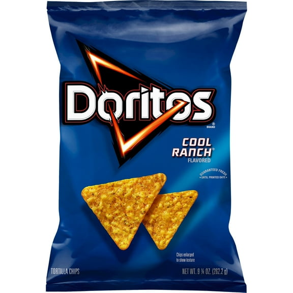 Pack Of 2 Doritos Cool Ranch Tortilla Chips, 9.25 oz (Package May Vary)