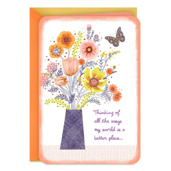 Hallmark Just Because Friendship Card (My World Is Better)