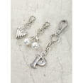 thumbnail image 4 of Time and Tru Silvertone Initial Letter Bag Charm Set, 3 Pieces, Letter P, 4 of 4