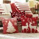 thumbnail image 4 of Fundas de lino con estampado navideño, fundas de almohada decorativas, 45x45cm, 4 Uds., 4 of 9
