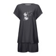 thumbnail image 3 of UANWENN Ensemble de Shorts pour Femmes Tenue Décontractée pour Printemps et Été Col Rond avec Cordon de Serrage pour Usage Quotidien et Assorti de Espadrilles Bikinis Grande Taille pour Femmes Maillots de Bain Deux Pièces pour Femmes, 3 of 3