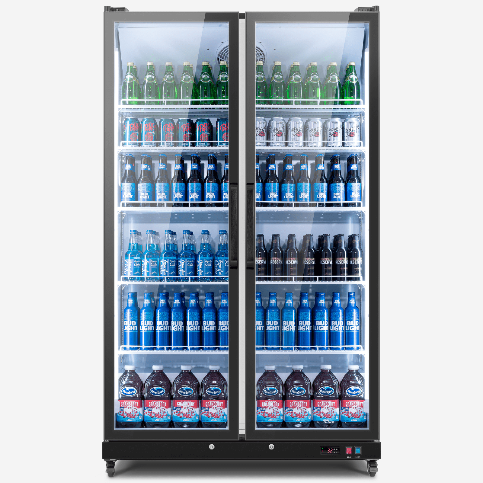 Yeego 27.12 Cu.Ft Commercial Refrigerator,800 Cans Merchandiser Refrigerator with LED Light & Door Lock