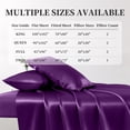 thumbnail image 6 of Yalamila Satin Sheet Set Queen Size, Purple 4 Pcs, Luxury Cooling Silky Soft 4 Pieces Bed Sheet Set with Deep Pocket Fitted Sheet, Flat Sheet and 2 Pillowcase for Hair and Skin, 6 of 10