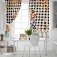 thumbnail image 5 of Fsddascl Thanksgiving Fall Pumpkins Blackout Curtains for Bedroom/Living Room, Thermal Insulated Kitchen Curtains, Cats Autumn Leaves Retro Plaid Grommet Darkening Window Treatment Drapes 42"x84"x2, 5 of 6