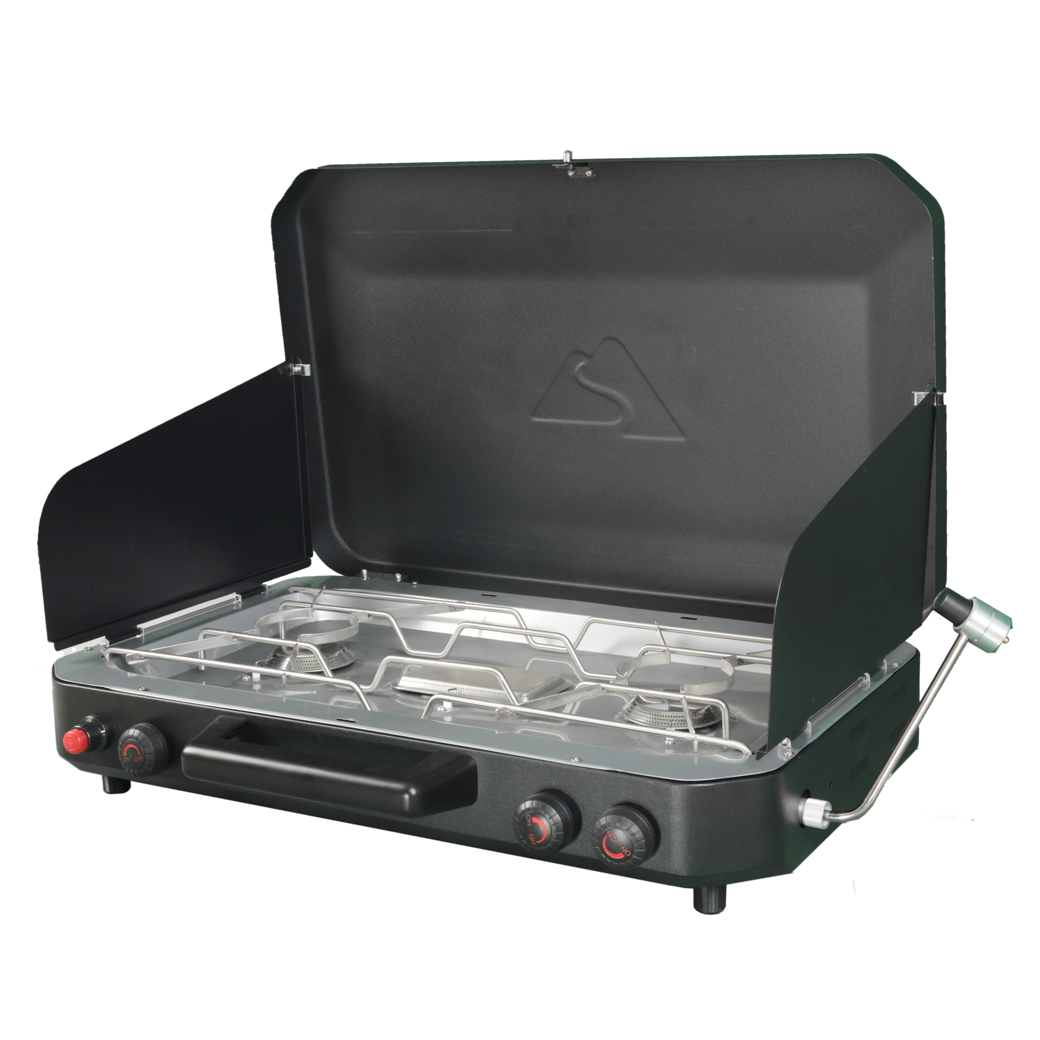 Ozark Trail 3 Burner Propane Camping Stove, GCT2230W, Black