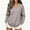 Gray, variant on Women's Fall/Winetr Casual Sweatshirt Solid Color V Neck Long Sleeve Loose Pullover Tops with Kangaroo Pocket Fashion Versatile Clothing for Home Workouts