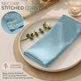 thumbnail image 4 of Ruvanti Cloth Napkins Set of 12, 18x18 Reusable Napkins Cloth Washable, Soft & Durable Table Napkins, Polycotton Chambray Dinner Napkins for Parties, Christmas, Thanksgiving, Weddings - Baby Blue, 4 of 8