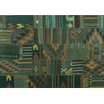thumbnail image 1 of Ahgly Company Indoor Rectangle Patchwork Turquoise Blue Transitional Area Rugs, 7' x 9', 1 of 4