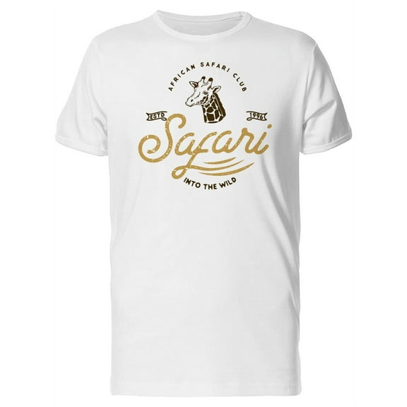 Safari Giraffe Head And Text Tee Men's -Image by Shutterstock