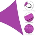 thumbnail image 4 of Yescom 28FT Triangle Sun Shade Sail 97% UV Block Commercial Carpark Pool Camping Beach Playground Outdoor Fuchsia Purple, 4 of 10