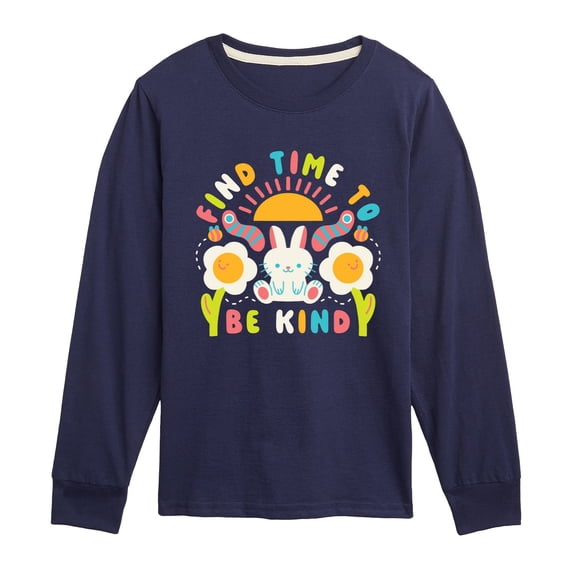 Instant Message - Find Time To Be Kind - Youth Boys Long Sleeve Graphic T-Shirt