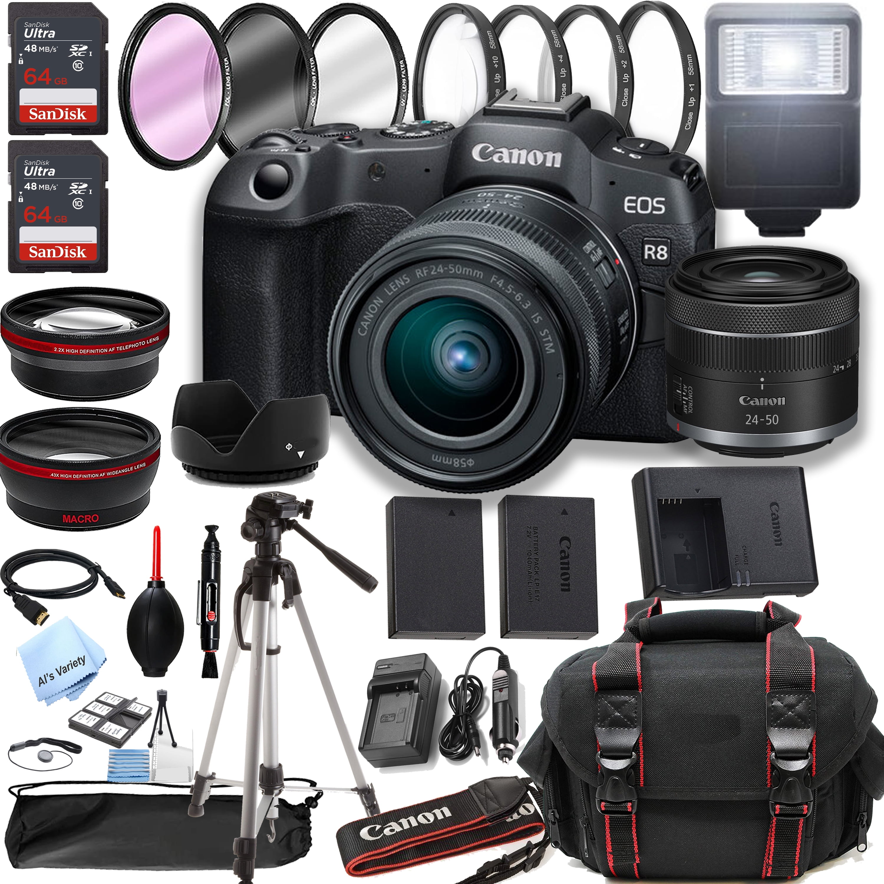 Canon EOS R10 Camera Kit: RF-S 18-150mm, EF 75-300mm Lenses
