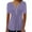 Purple, variant on WTXUE T-Shirts Short Sleeve, Slit Neck Shirts for Women's Pleated Button Open Loose T Shirt Top Solid | Casual for Women Purple XL