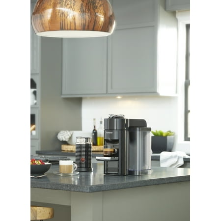 Nespresso - Vertuo Coffee and Espresso Maker by De'Longhi with Aeroccino Milk Frother - Black