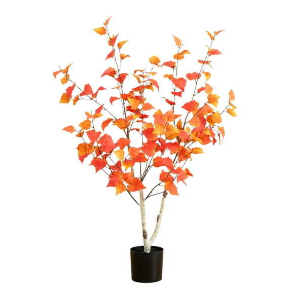 Nearly Natural 3ft. Autumn Birch Artificial Fall Tree