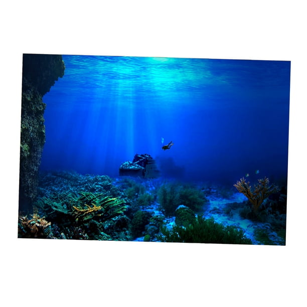 3D Aquarium Universal Landscape Poster Aquarium Background Sea