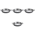 thumbnail image 3 of 4pcs Stainless Steel Pot Double Handle Pan Multi-function Paella Pan Korean Style Pot Kitchen Cooking Pan, 3 of 5