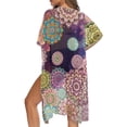 thumbnail image 5 of HELLHERO High Quality Fabrics Women's Beach Coverups Kimono Cardigan for Trips Long Free Size Long Kimono Swimsuit Cover Up Mandala Pattern, 5 of 6