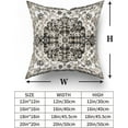 thumbnail image 4 of Black White Grey Ethnic Boho Throw Pillow Covers 18x18 Inch Bohemian Carpet Vintage Gray Floral Decorative Pillows Pillow Cases Farmhouse Accent Home Decor For Bedroom Couch Sofa Porch Set Of 2, 4 of 6