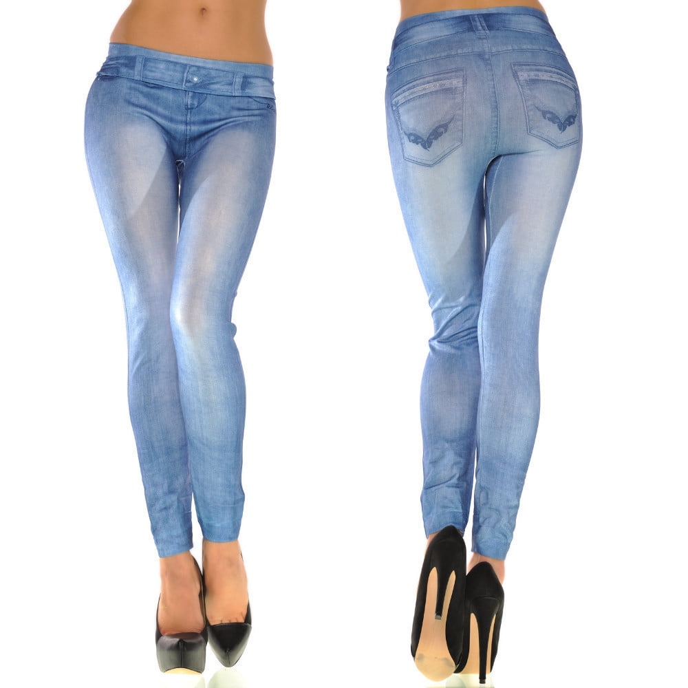 blue jeans leggings