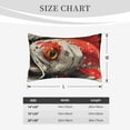 thumbnail image 2 of Salouo Abstract Red Koi Fish Art Print Print Pillow Case Cover,Wrinkle-Free Bed Pillow Cover Pack of 1 Home Decor Fade-Resistant and Stain-Resistant ,Pillows Not Included -16"x24", 2 of 8