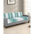 thumbnail image 2 of Aqua Teal White Ombre Couch Cushion Covers Stretch, Washable Sofa Seat Covers Individual Seat Cushion Sofa Slipcovers Modern Abstract Art Farmhouse Gradient Couch Cover Furniture Protector S-1PCS, 2 of 7