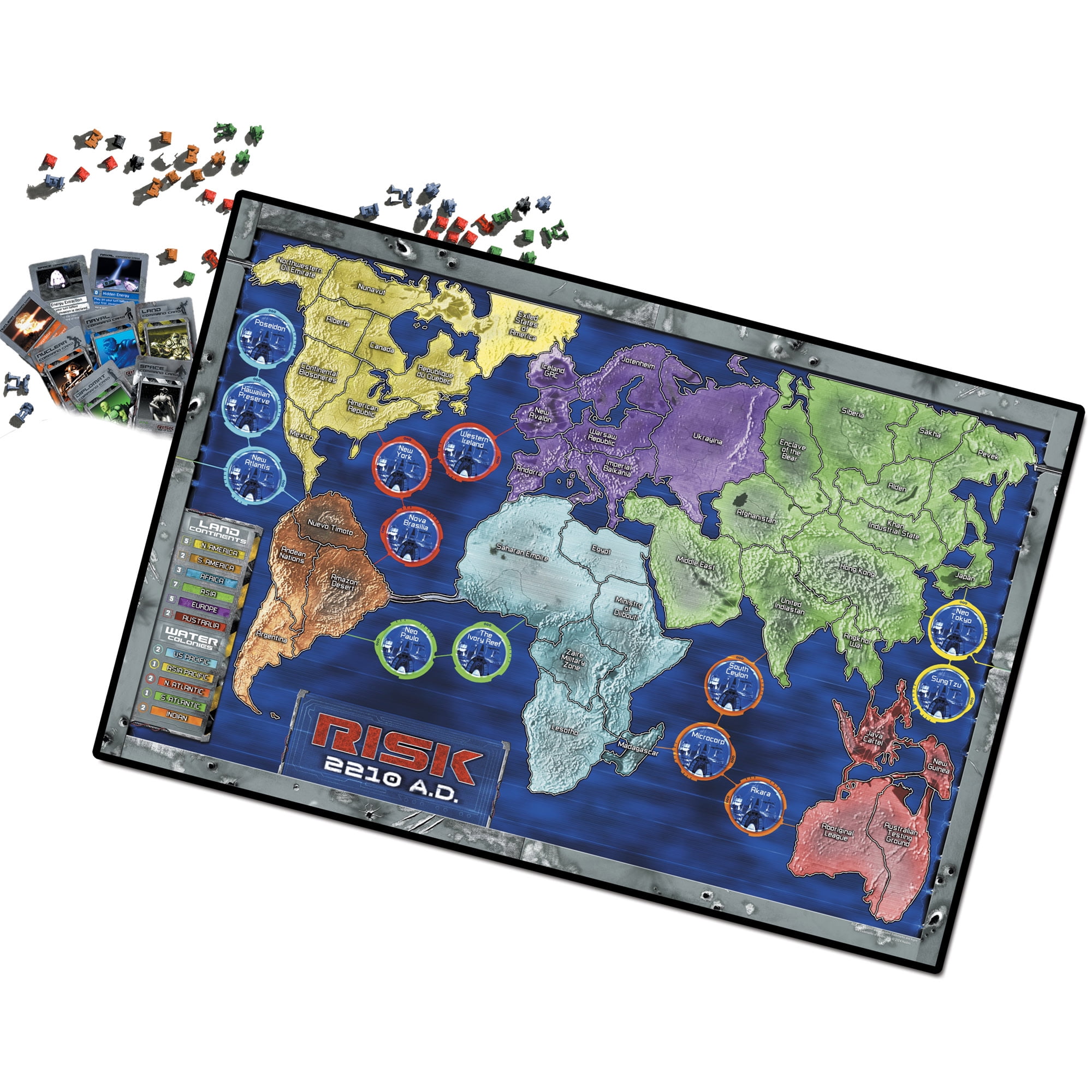 Risk 2210 A.D. Strategy Board Game, 2-5 Players