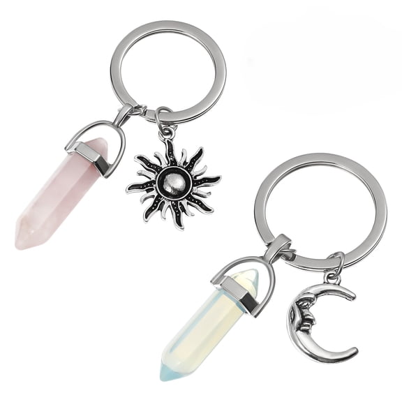 LOLIPPYY 2-Pack Matching Alloy Couple Keychains, Trendy Bag Charms for Everyday Use and Giving