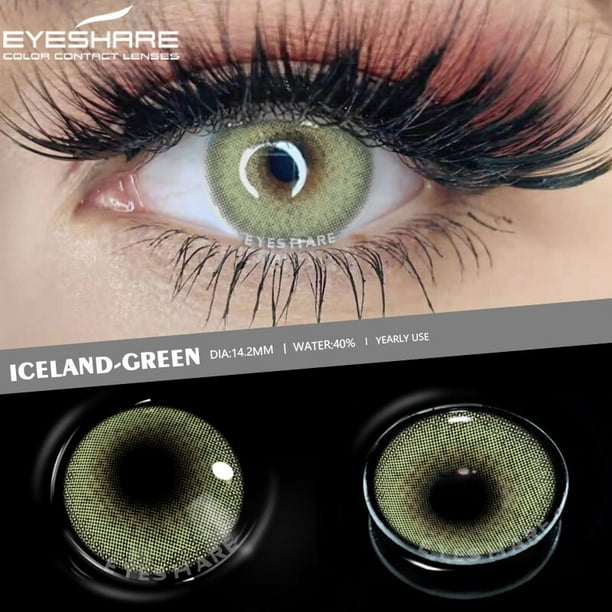 EYESHARE-lentillas de colores de aspecto Natural, color gris, marrón, azul, entrega rápida, 1 par