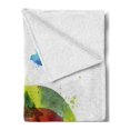 thumbnail image 2 of Animal Soft Flannel Fleece Blanket, Alaska Wild Animals Bears Wolfs Eagles Deers in Abstract Colored Shadow Like Print, Cozy Plush for Indoor and Outdoor Use, 50" x 60", Multicolor, by Ambesonne, 2 of 5