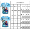 thumbnail image 4 of T-shirt Imprimé Dessin Animé Super Mario pour Enfants Garçons Manches Courtes, 4 of 4